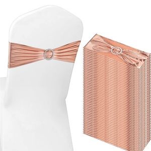 Set of 10 Chair Sashes Rose Gold Chair Sashes Wedding Hotel Party Chair Decor